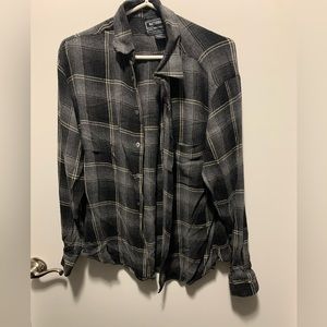 Vintage black and brown flannel
